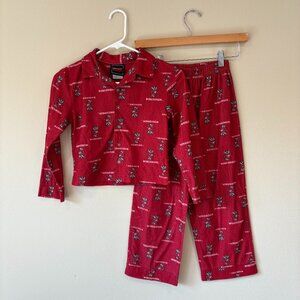 Red Wisconsin Badger Genuine Stuff Child Size 6/7 two piece Pajama Set